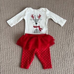 Carter's Just One You Holiday Newborn 2 Piece Outfit